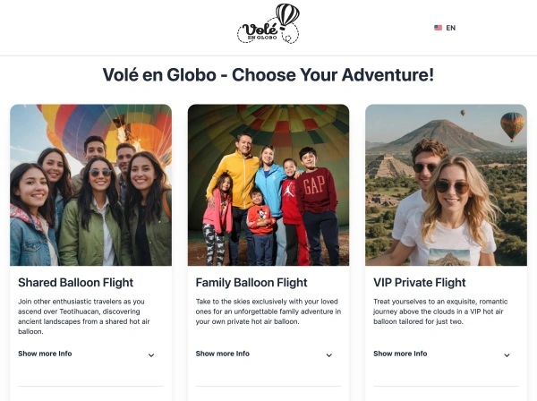 Balloon Ride Booking Platform